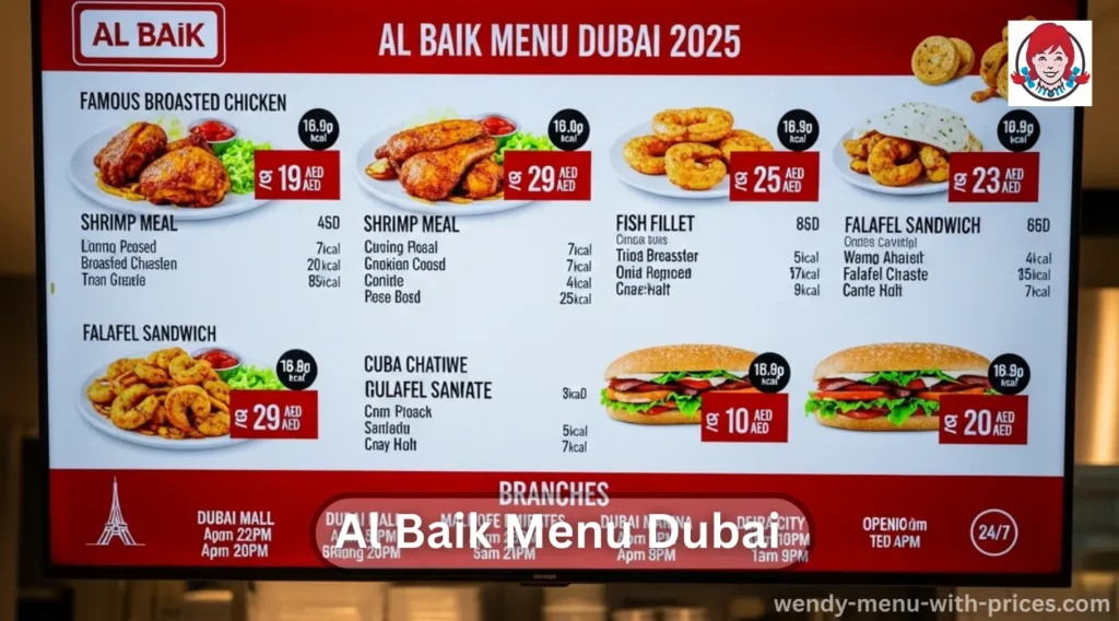 Al Baik Menu Dubai