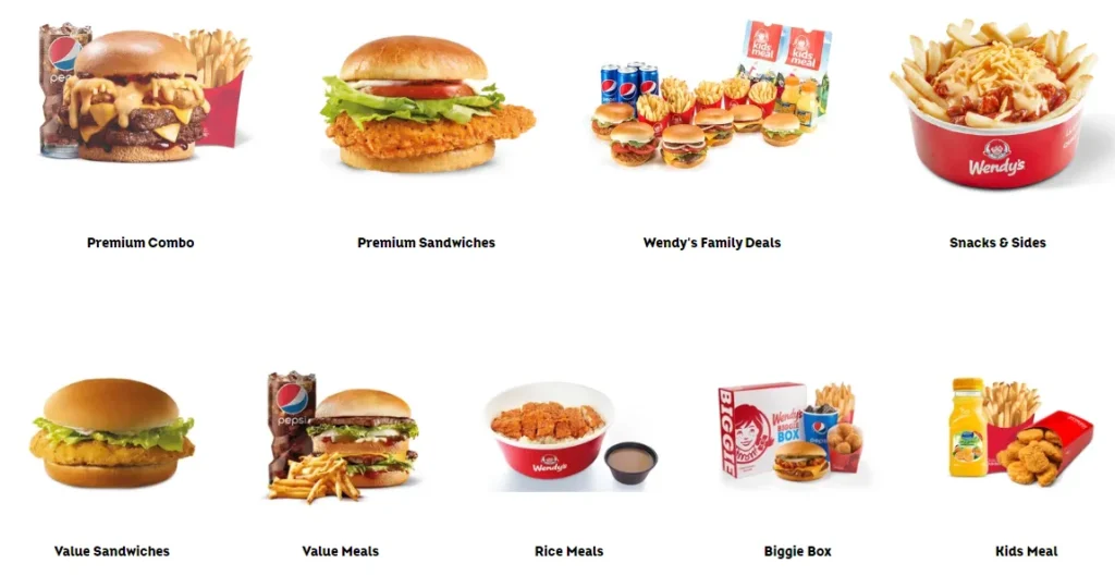 dubai wendy's menu items