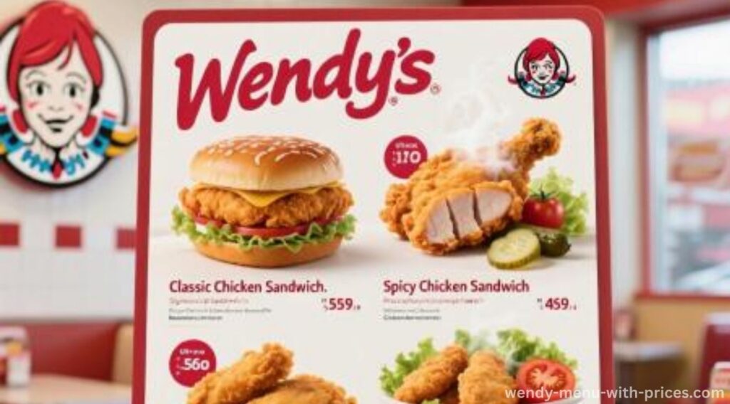 Wendy's Menu Canada Chicken items